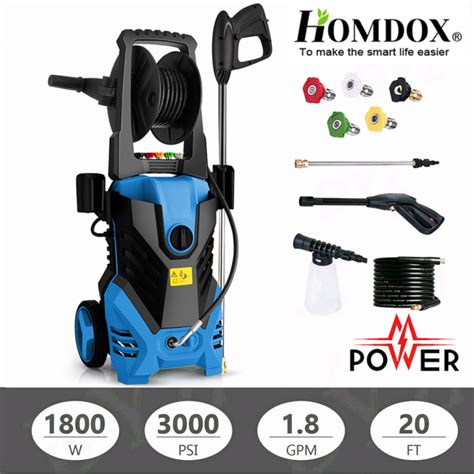 homdox pressure washer psi gpm gas  power spray cleaner gun  nozzles ebay