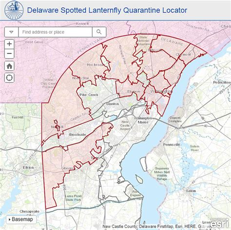 Map Of The New Castle County Zip Codes Quarantined For Spotted