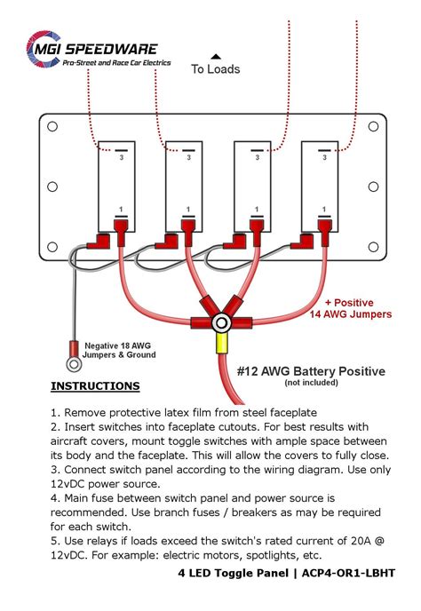 wiring diagram  lighted toggle switch wiring technology