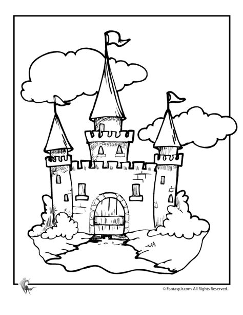 fairy tale castle coloring page coloring home