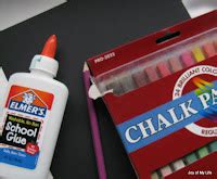 joy   life    kids art glue  chalk pastel