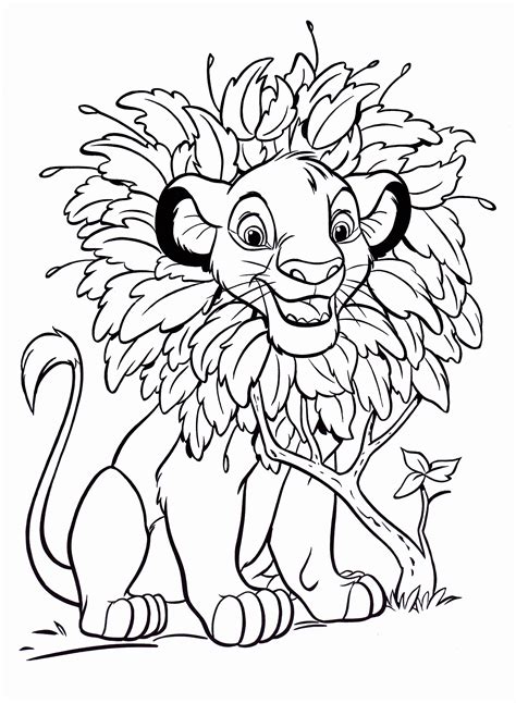 walt disney coloring pages simba walt disney characters photo