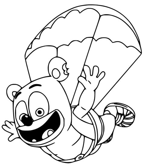 bee gummy bear coloring page  printable coloring pages  kids