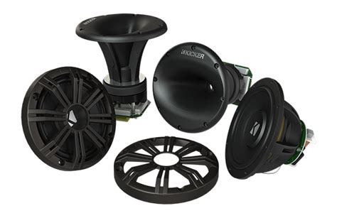 kicker kmsc  speakers marine km series hlcd tower component system kmsc kic