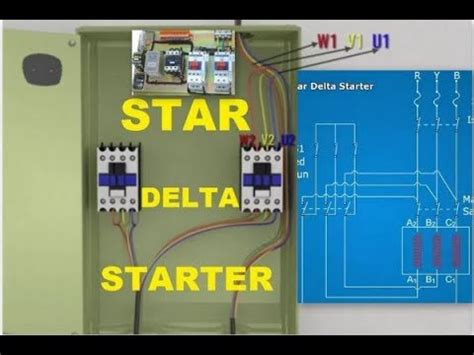 star delta starter working principle  ac motor    connections  youtube