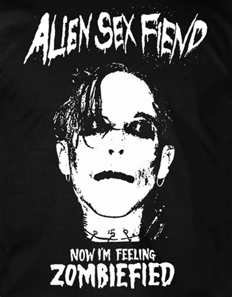 Alien Sex Fiend T Shirt Zombiefied Band Logo New Official Mens Black