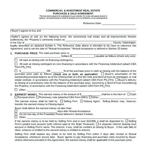 commercial real estate contract forms