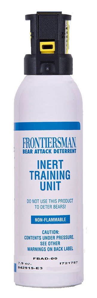 frontiersman practice bear spray water based training canister  range  oz inert