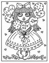 Valentin Sweethearts Digi Numérique Téléchargements Cardmaking Meisjes sketch template