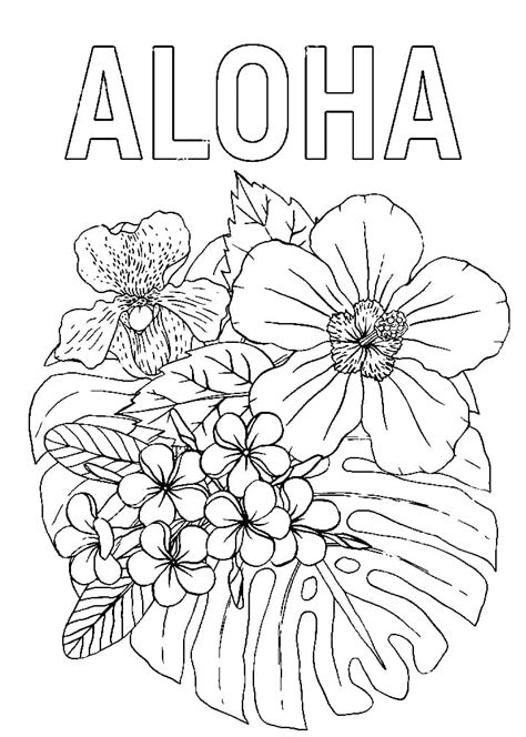 hawaiian printable coloring pages