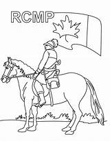 Police Canadian Mounted Coloring Royal Pages Kids sketch template