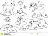 Animals Farm Coloring Animal Clipart Pages Color Preschool Baby Jungle sketch template