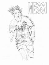 Coloring Messi Pages Lionel Kids Popular sketch template