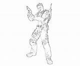 Evil Resident Chris Redfield Profil Coloring Pages Printable sketch template