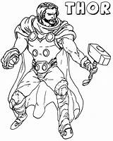 Thor Marvel Avenger Downloaden Printable Olphreunion sketch template