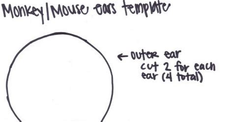 monkey mouse ears templatepdf mouse ears ear mouse