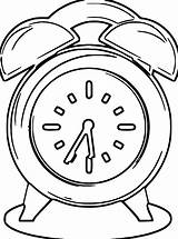 Printable Coloring Clock Cartoonized Clipart Cute Wecoloringpage sketch template