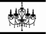 Chandelier Draw Drawings Drawing Chandeliers Coloring sketch template
