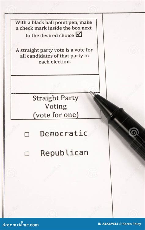 straight party voting editorial stock image image  campaign