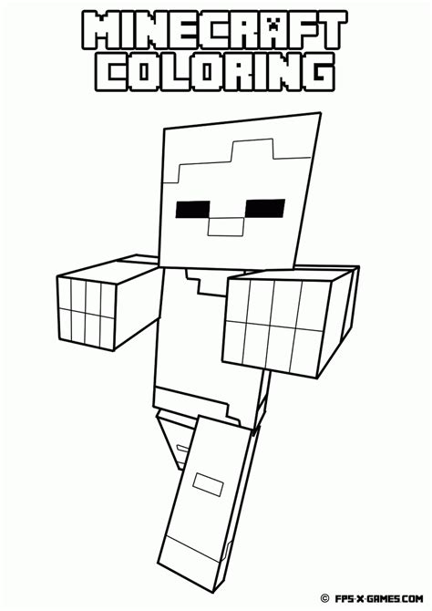 printable minecraft coloring pages coloring home