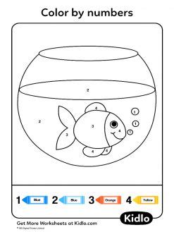 color  numbers coloring pages worksheet  kidlocom