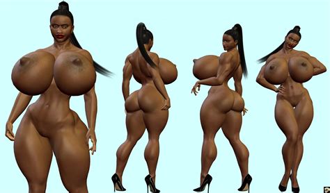 rule 34 1girls 3d ass back view bare shoulders big breasts black hair breasts brown eyes busty