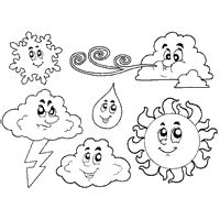 weather icons coloring pages surfnetkids