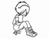 Emo Girl Coloring Pages Coloringcrew Book sketch template