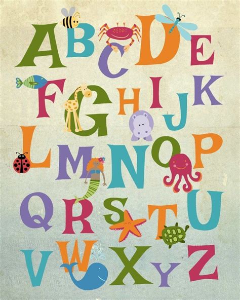 nursery decor series   printable alphabet wall art pieces