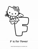 Hello Kitty Letter Alphabet Printables Coloring Pages Tulamama Abc sketch template