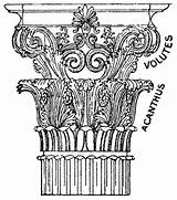 Greek Columns Corinthian Column Coloring Ancient Architecture Drawing Clipart Pillar Corinth Drawings Roman Pages Getdrawings Antique Blueprints Architectural Old Doric sketch template