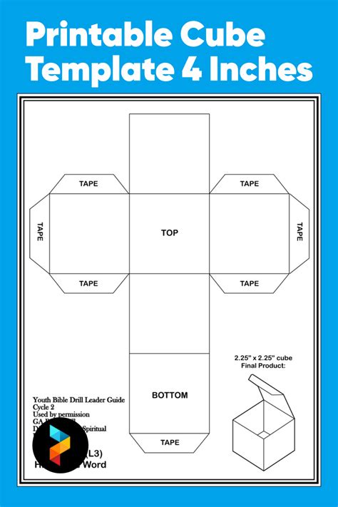 template   cube printable