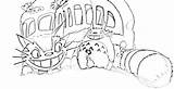 Totoro Coloring Pages Bus Cat Neighbor Drawing Printables Ages Catbus Ghibli Colouring Studio Cartoons Kids Pdf Da Print Popular Coloringhome sketch template