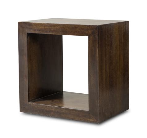 dakota dark mango cube side table casa bella furniture uk