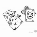 Coloring Playing Cards Pages Getcolorings Pla Printable Color Getdrawings sketch template