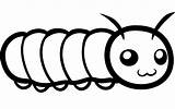 Caterpillar Outline Clipart Coloring Big Print Pages Library Clip sketch template