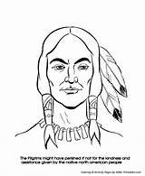 Coloring Thanksgiving Pages First Indian Squanto Native American Pilgrim Pilgrims Sheets Printable Printables Indians Bible History Preschoolers Kids Drawing Activity sketch template