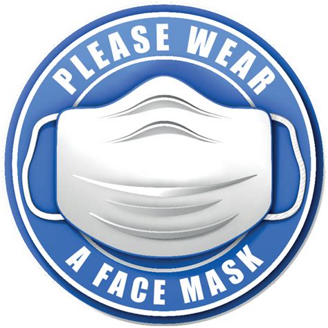wear  face mask  floor sign seton