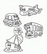 Transportation Coloring Pages Land Kids Clipart Water Printable Transport Print Book Getcolorings Color Sheets Getdrawings Choose Board sketch template