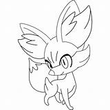 Fennekin Evolution sketch template