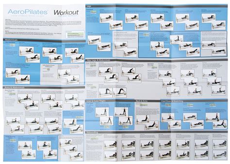 printable pilates reformer exercises chart
