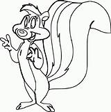 Pepe Pew Looney Tunes sketch template