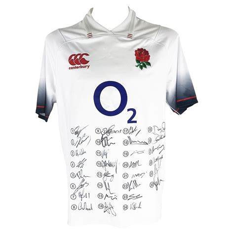 signed england rugby jersey fully autographed shirt