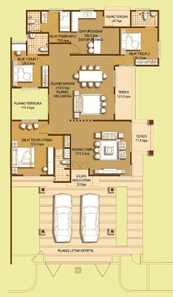 image result  malaysia single storey bungalow award winning floor plan pelan lantai