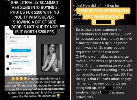 Bella Thorne S Onlyfans Account Pissing Off Sex Workers