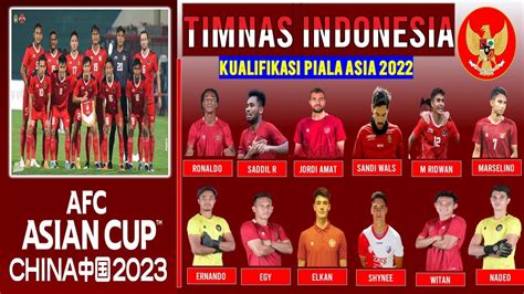 Daftar Skuad Timnas Indonesia Di Kualifikasi Piala Asia 2023 ~ Timnas