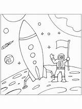Astronaut Maan Astronauta Kleurplaat Leukekleurplaten Dibujosparaimprimir Kleurplaten één sketch template