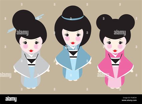Asian Doll Stock Vector Images Alamy