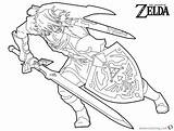 Zelda Coloring Pages Legend Printable Link Adults Kids Color Getdrawings Mask Bettercoloring sketch template