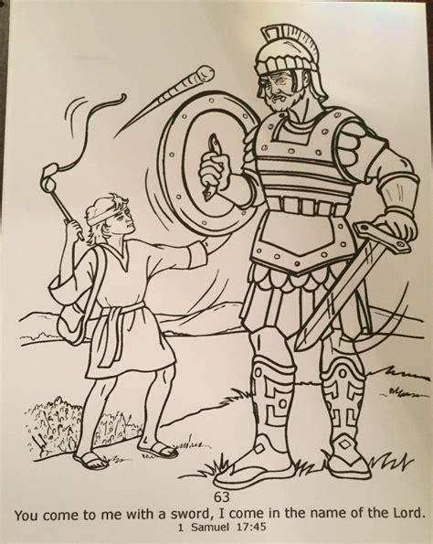 david  goliath color sheet bible coloring pages bible coloring